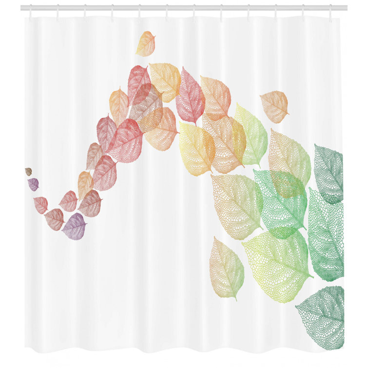 East Urban Home Leaves Shower Curtain Set + Hooks & Reviews Wayfair